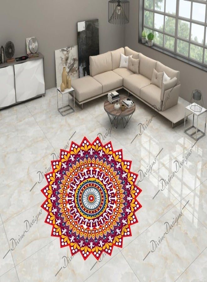 DivineDesigns ملصق ماندالا رانجولي ذاتي اللصق من ديفاين ديزاينز للمنزل - Image 2